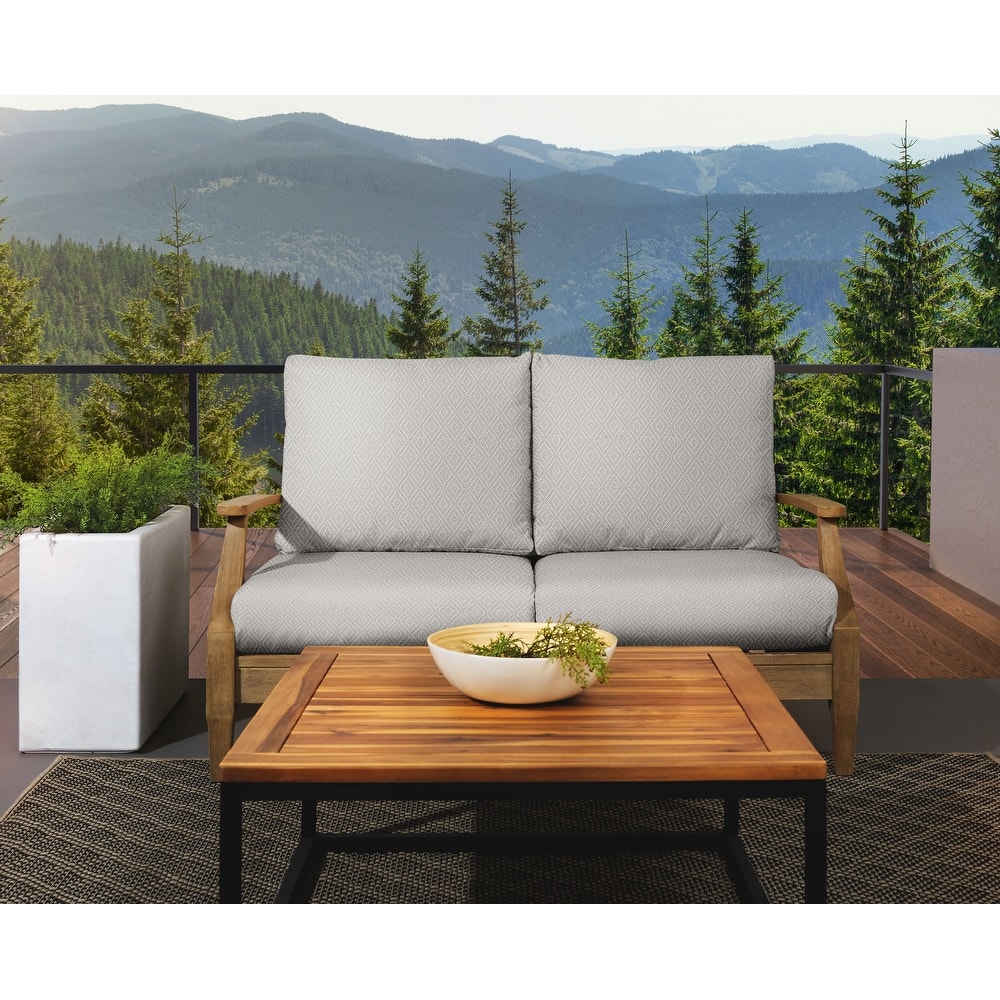 Sorra Home Sunbrella Outdoor Loveseat Cushion Set