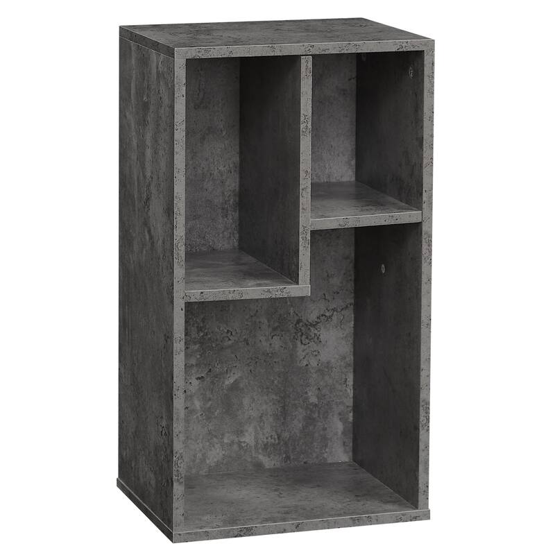 VECELO Three Open Cube Wooden Bookcase Organizer, Nightstands/small bookcase