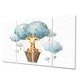 preview thumbnail 9 of 10, Designart "Nursery Adorable Giraffe II" Children Metal Wall Décor Set