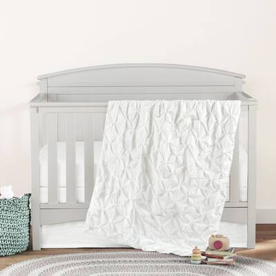 Lush Decor Baby Ravello Pintuck Embellished Soft Baby/Toddler 3 Piece Bedding Set - 50" x 36"