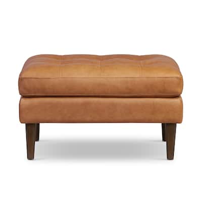 Poly & Bark Napa Ottoman - Full Grain Genuine Italian Leather