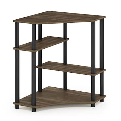 Furinno Turn-N-Tube Space Saving Corner Desk with Shelves