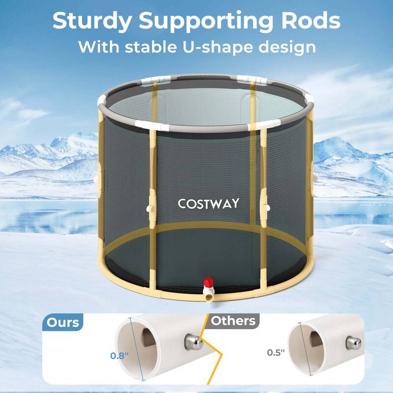 Costway Foldable Ice Bath Tub with Plunge Pool for Recovery Cold Water - See Details