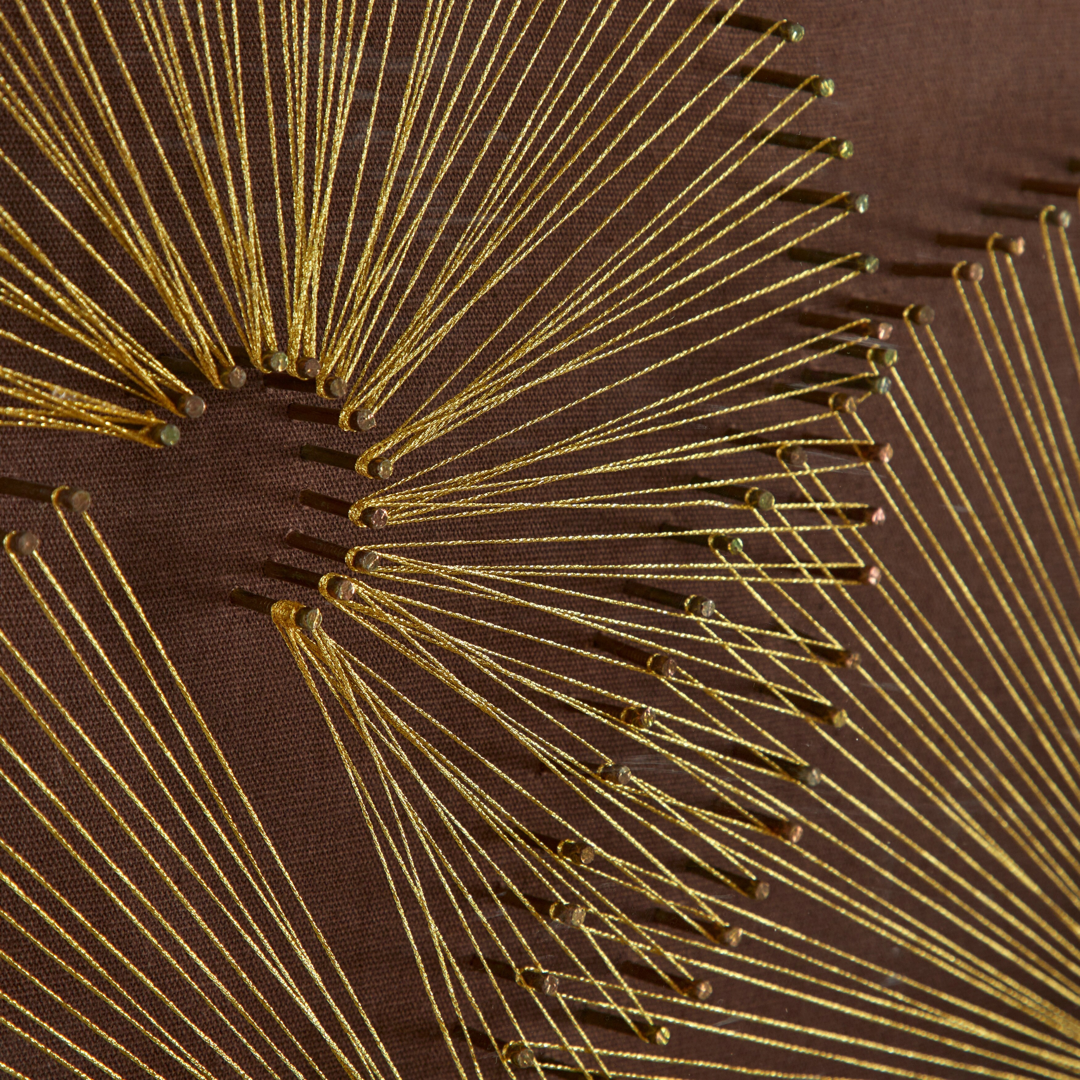 Large Brown And Gold Thread Fans Shadow Box Wall Decor 47 X 23 On Sale Overstock 32020539
