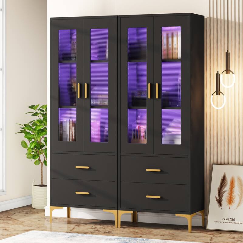 65 Inches Tall Bookcase Bookshelf for Living Room Home Office