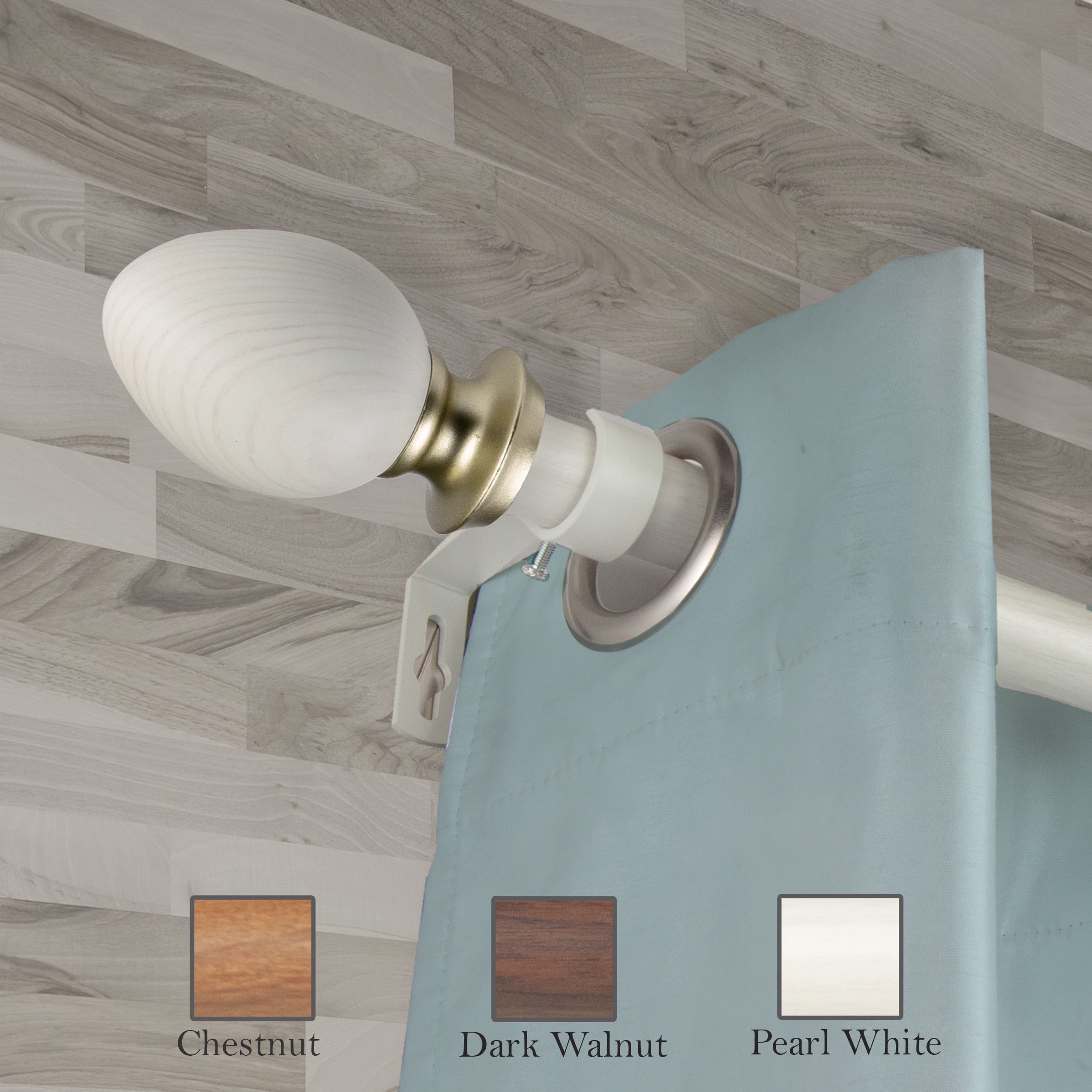 InStyleDesign Waney 1 inch Faux Wood Curtain Rod