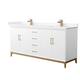 Option White / Carrara Cultured Marble Top / Satin Bronze