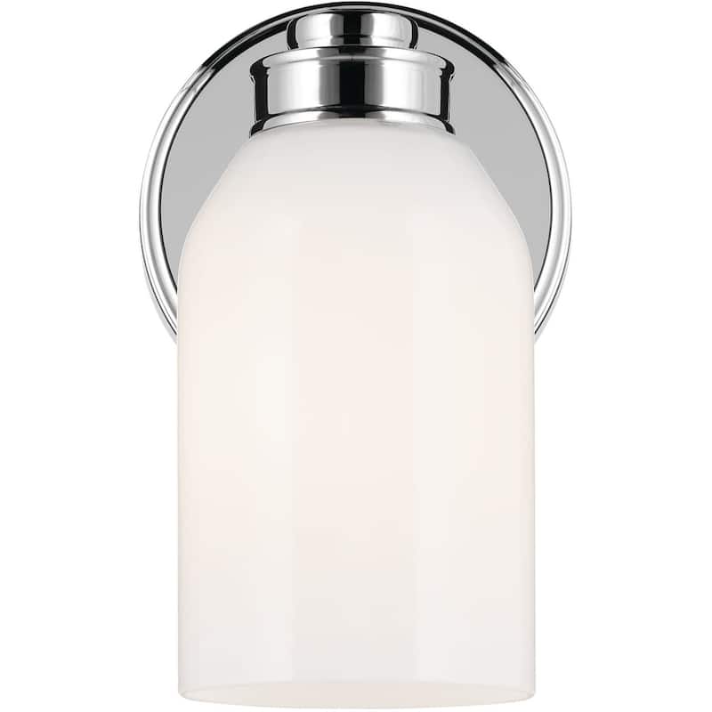 Kichler 55200 Shae 8" Tall Bathroom Sconce with Glossy White Opal