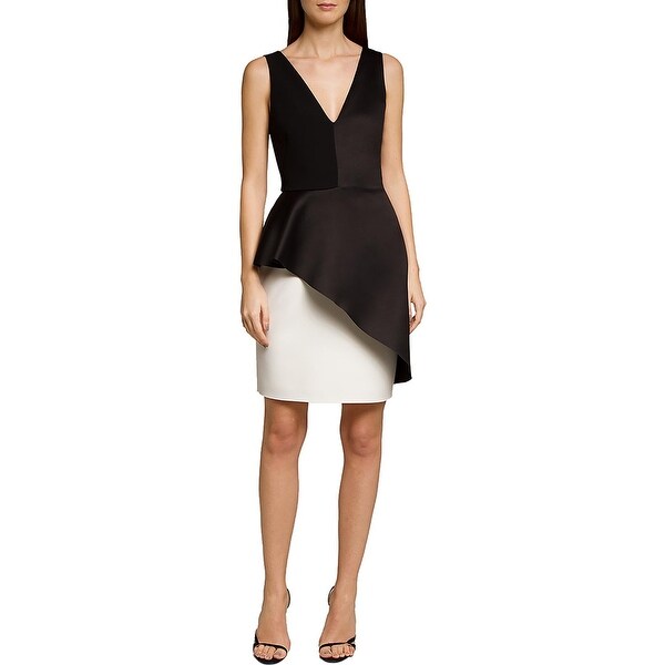 color block cocktail dress