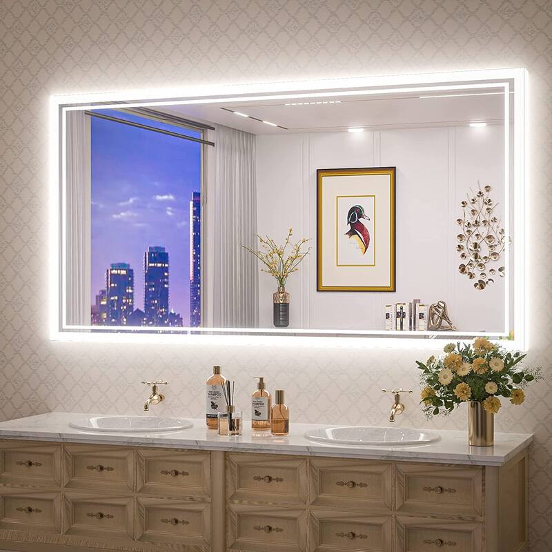TokeShimi LED Bathroom Vanity Mirror, Anti-Fog Dimmable Wall Mirror