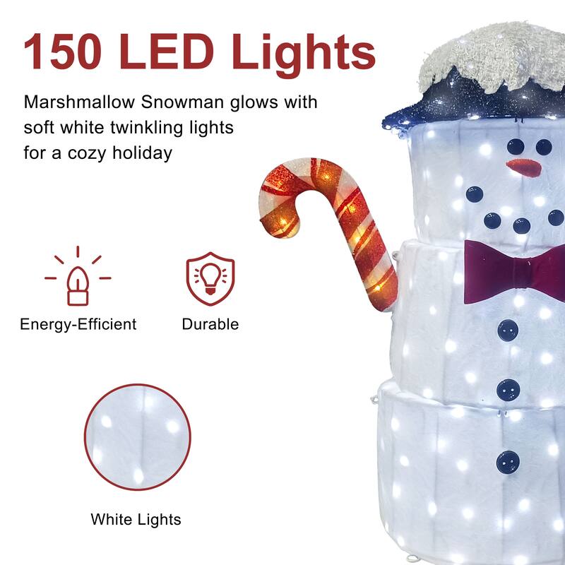 Puleo International 3' Marshmallow Man with 146 White LED Lights