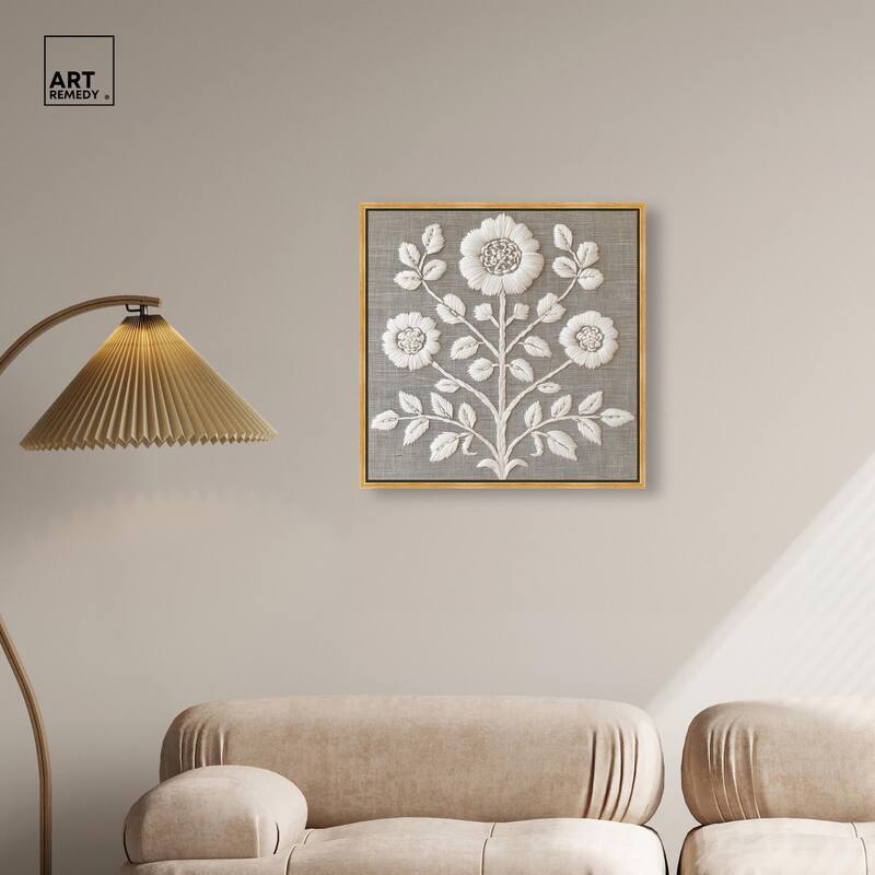 Stitched Symmetry I Canvas by Art Remedy