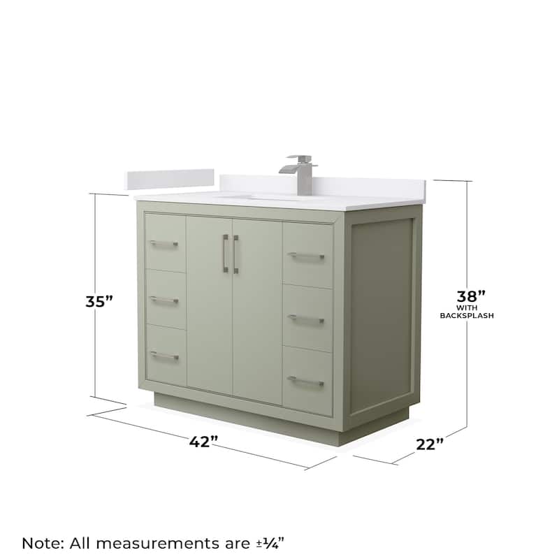 Wyndham Collection WCF1111-42S-VCA-M34 Icon 42" Free Standing Single