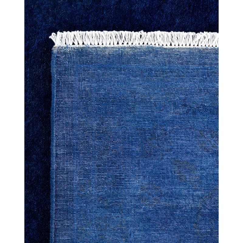 Fine Vibrance One-of-a-Kind Hand-Knotted Area Rug - Blue, 6' 1" x 9' 2" - 6' 1" x 9' 2"