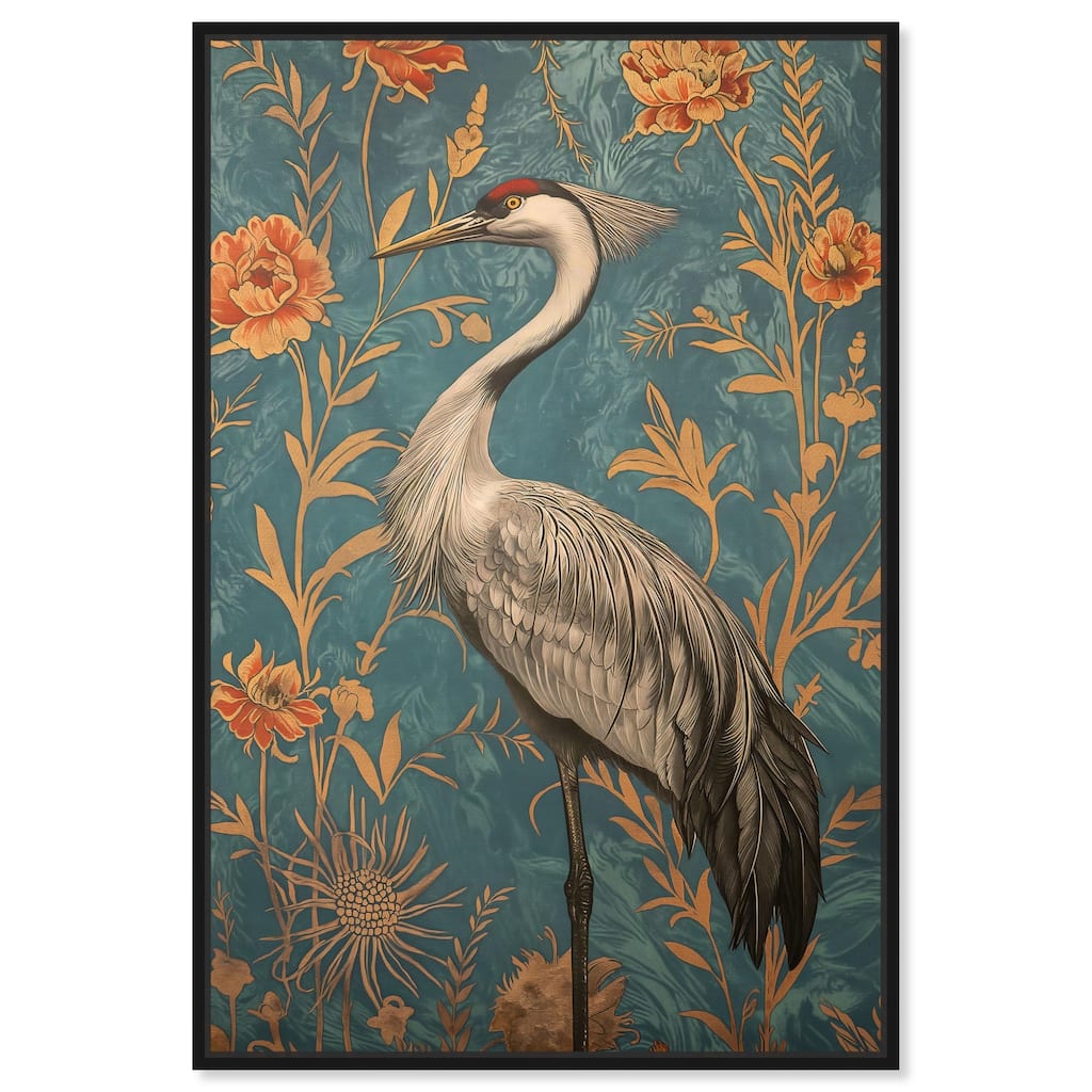 Graceful Grus Gaze Canvas by Art Remedy
