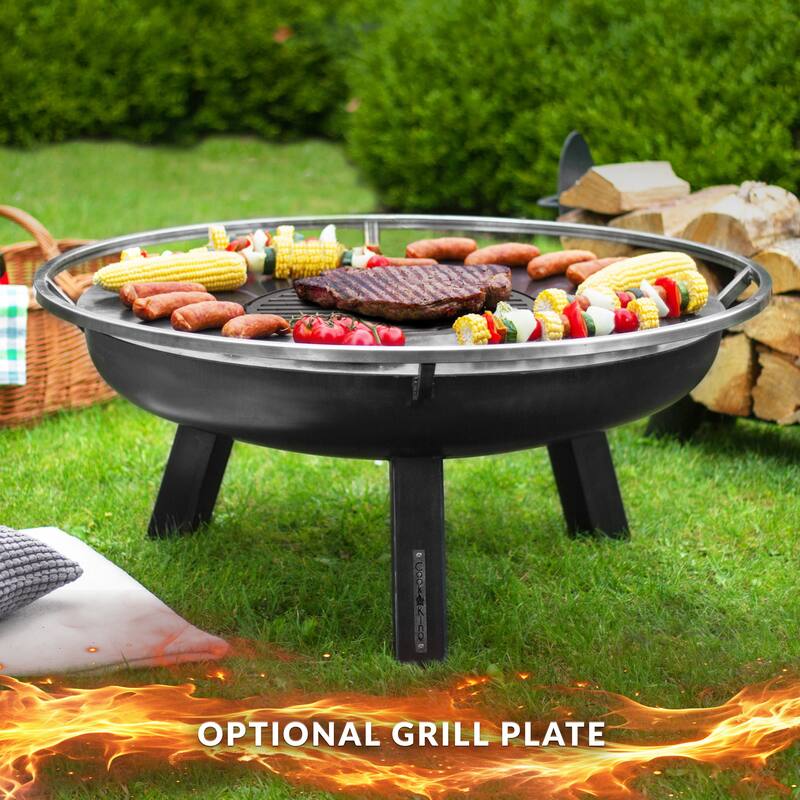 Porto 32" Fire Pit with Cover Lid