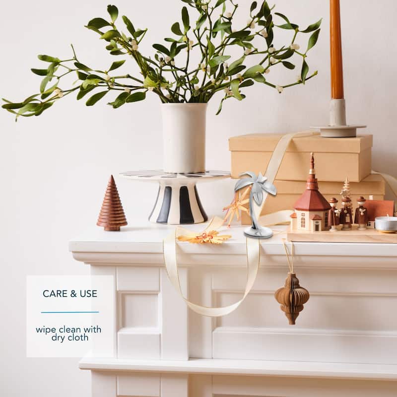 Nambe Miniature Nativity Palm Tree - 3"W x 6.5"H