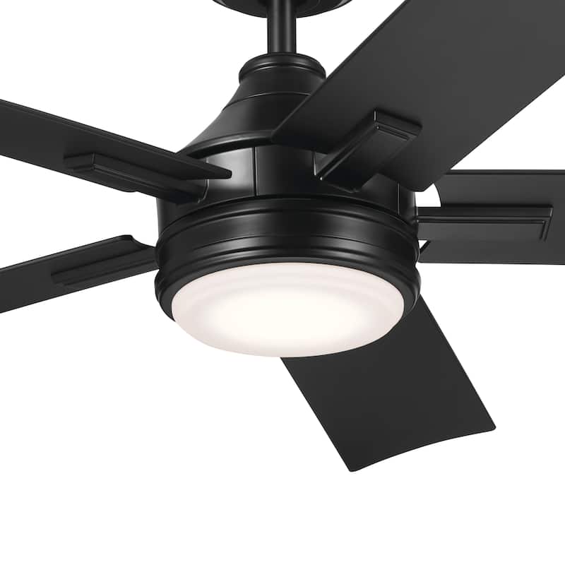 Kichler Lighting Tide 52 inch Integrated LED Indoor/Outdoor Satin Black Ceiling Fan