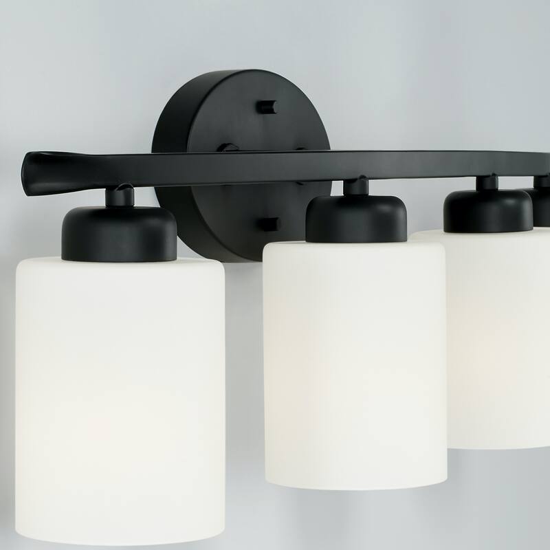 Dixon 28-inch 4-light Bath/ Vanity Fixture w/ Soft White Glass