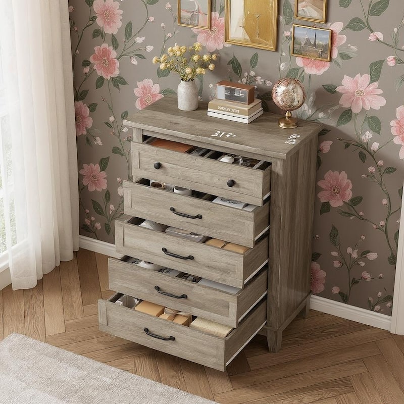 41.3" Tall Vertical Drawer Dresser, with Large Storage