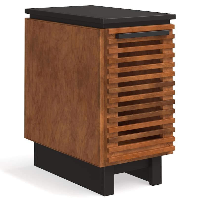Bridgevine Home Graceland 13" Chairside Table, Fully Assembled, Black with Bourbon Finish