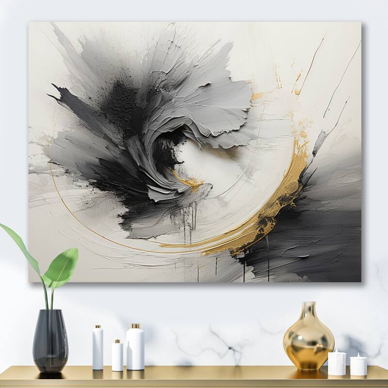 Designart "Infinite Motion III" Abstract Spirals Wall Art Living Room