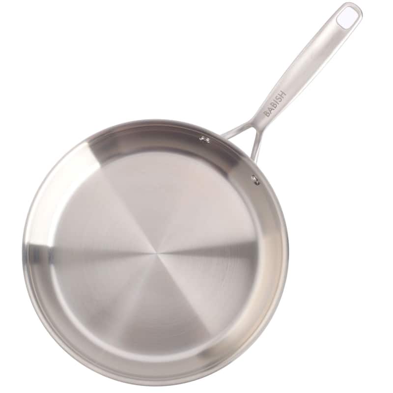 Babish 10 Inch Stainless Steel Triply Professional Grade Fry Pan