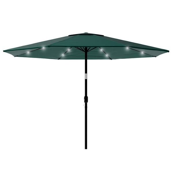 Shop Black Friday Deals On Boynton 10 Foot Patio Umbrella With Solar Powered Led Lights By Havenside Home On Sale Overstock 26855667