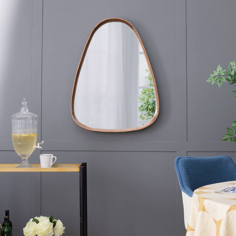 30"x38" Irrgeular Mirror with Wood Frame