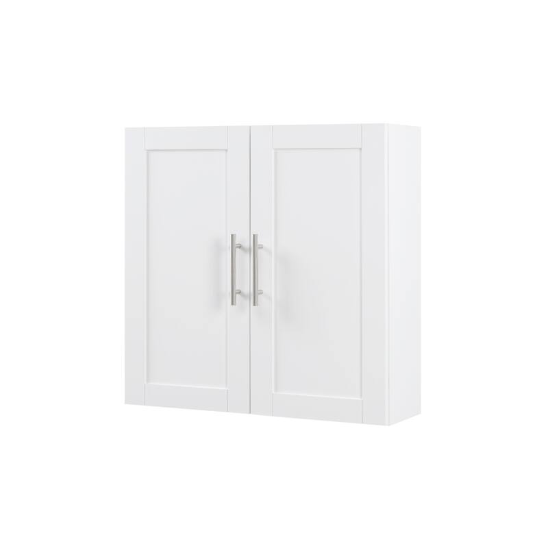 Wall Mounted Bathroom Cabinet with Adjustable Interior Shelf, Wooden Medicine Storage Cabinet