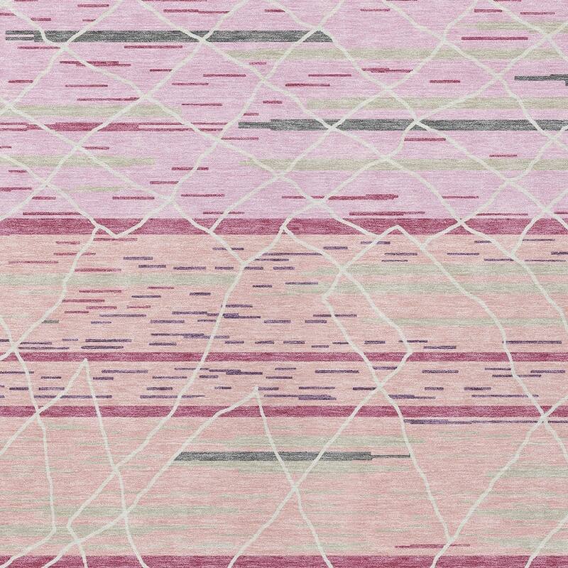 HomeRoots Striped Modern Rectangle Outdoor Rug