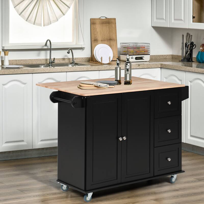 MAISON ARTS Rolling Kitchen Island Cart on Wheels