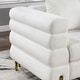 preview thumbnail 6 of 8, Furniture of America Ghea Contemporary White 2-Piece Boucle Living Room Set