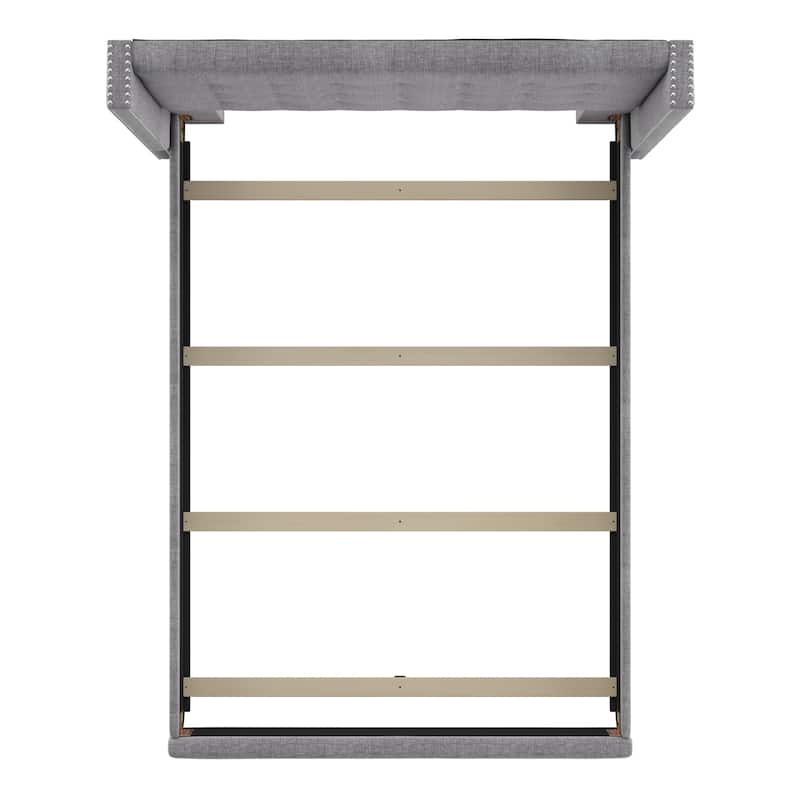 Melina Tufted Linen Wingback Platform Bed by iNSPIRE Q Bold