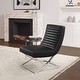 preview thumbnail 12 of 36, Art Leon Retro Armless PU Leather Chair Faux Leather - Black (new)