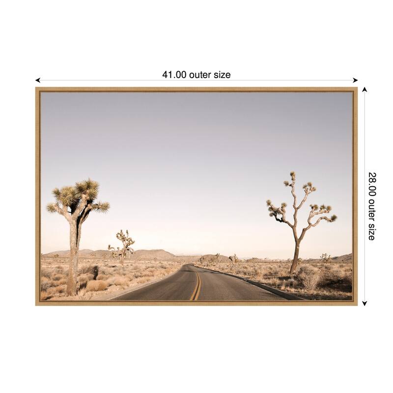 Kate and Laurel Driving joshua Tree No. 3 by Alicia Bock Framed Canvas Wall Art Print
