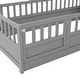 preview thumbnail 27 of 68, Twin Size Low-Profile Floor Bed Frame Toddler Montessori Floor Bed with Door and Fence - Available with or without Slats