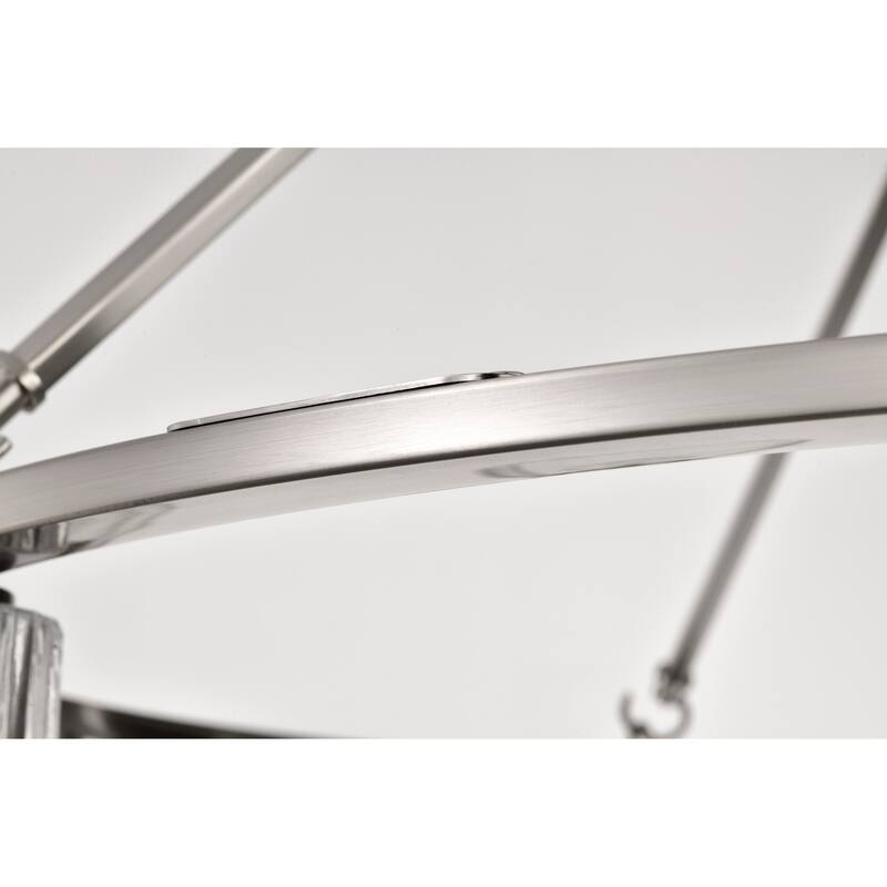 Gianna 8 Light Chandelier Brushed Nickel Finish Clear Glass - Brushed Nickel