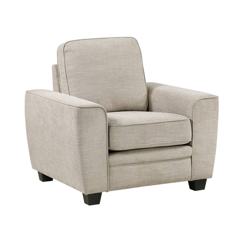 Orson 40" Chenille Accent Chair - Removable Cushion Covers - Taupe