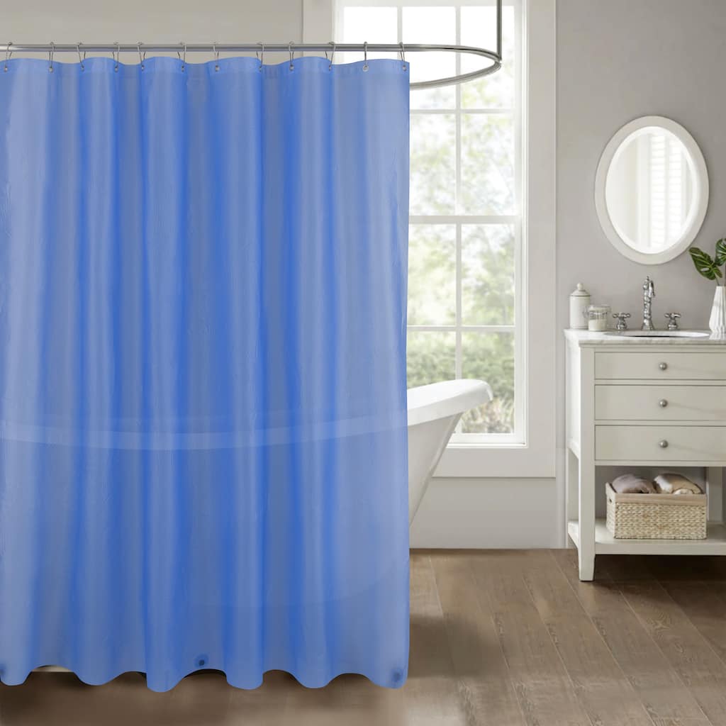 Dots Embossed Peva Shower Curtain Liner Embossed with Magnets