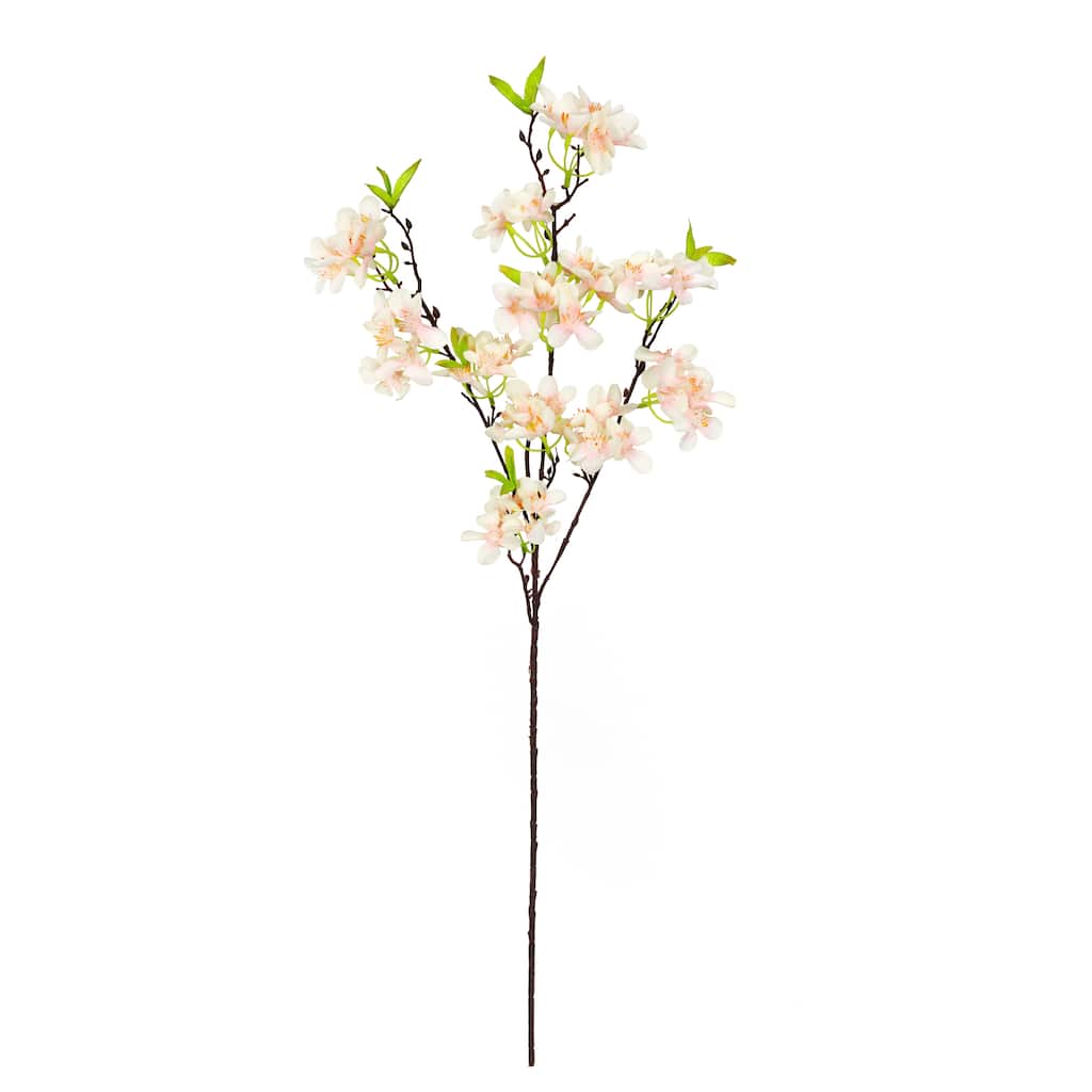 Set of 4 Blush Pink Artificial Apple Blossom Flower Stem Spray 34in - 34" L x 12" W x 4" DP