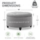 preview thumbnail 56 of 64, Tufted Large Round Storage Ottoman Footrest Beige/ Grey/ Blue