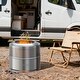 preview thumbnail 6 of 7, 20'' Smokeless Fire Pit Wood Burning Portable Stainless Steel Outdoor Fireplace - 19.68x16.33 inch