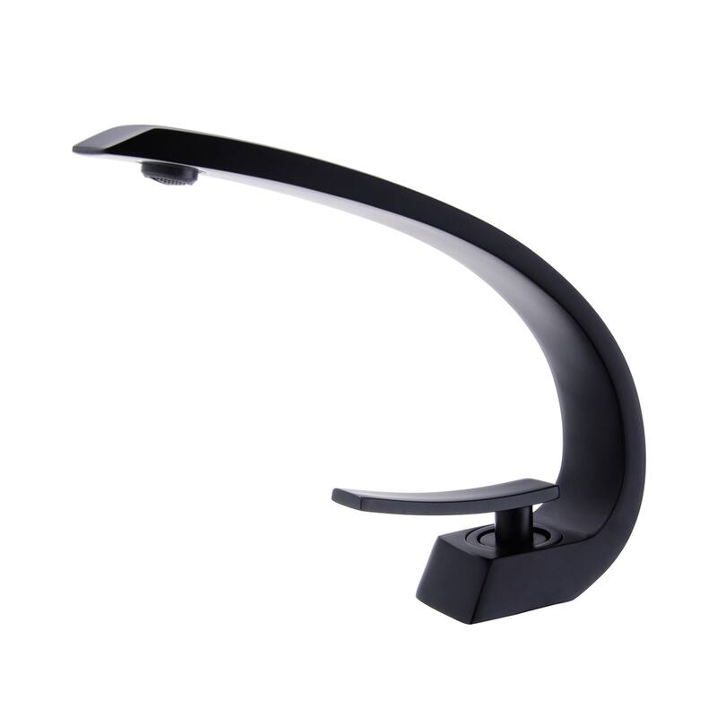 Matte Black Bathroom Single Handle Sink Faucet
