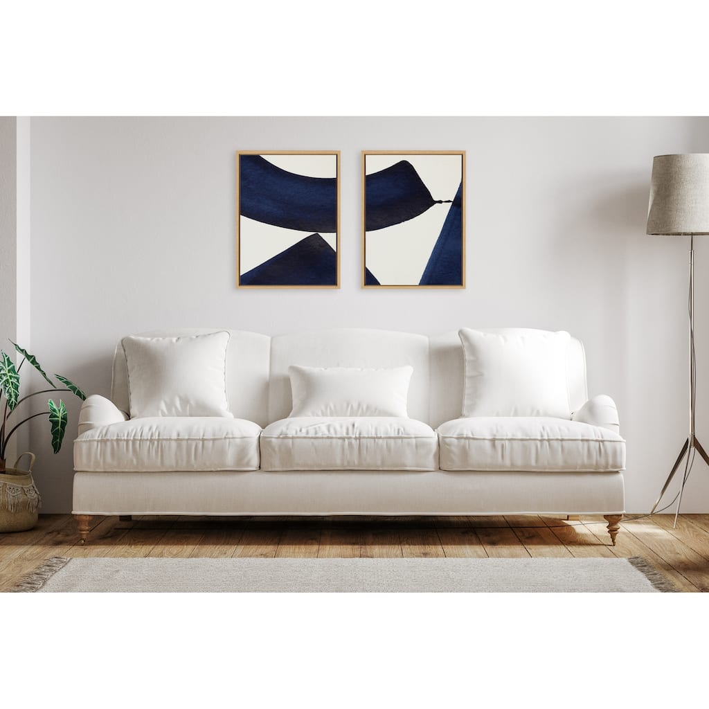 Kate and Laurel Sylvie Japandi 3 1 2 Framed Canvas Art by Rocket Jack
