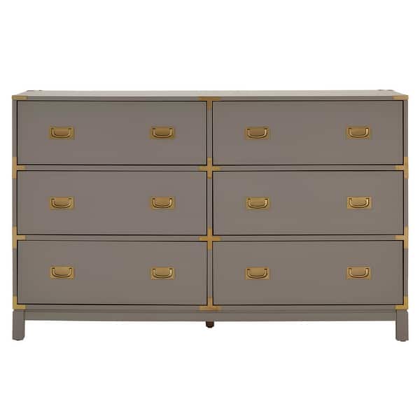 Kedric 6-Drawer Gold Accent Dresser by iNSPIRE Q Bold - On Sale - Bed Bath  & Beyond - 18218113