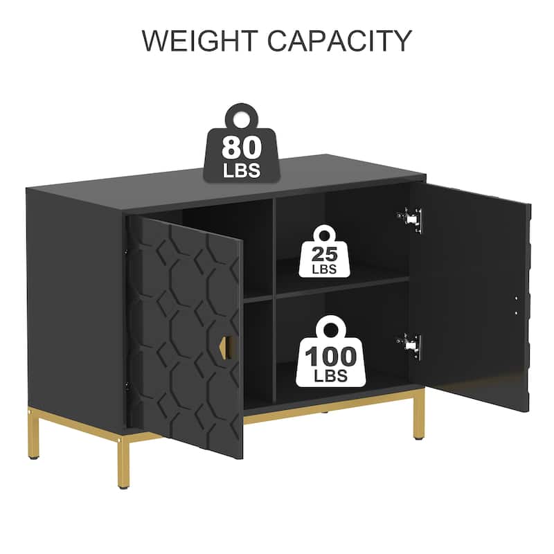 Clihome 40-inch Two Door Glossy Media Storage Cabinet/Buffet