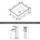 preview thumbnail 16 of 39, 24" Bathroom Vanity Set Tempered Glass/ Ceramics Sink Combo Wall Mounted Natural Cabinet Faucet Drain Mirror
