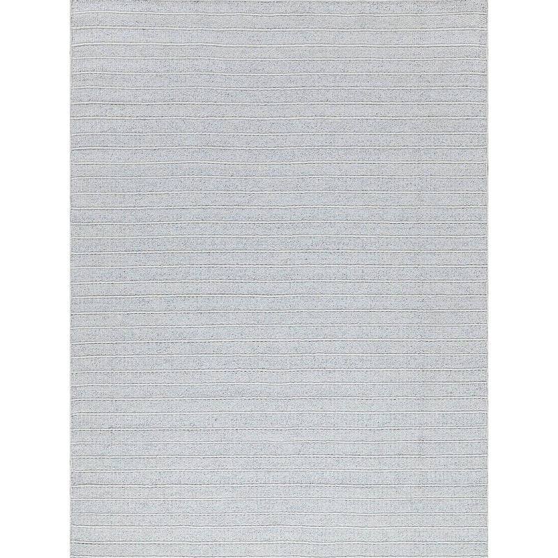 Nova Indoor/Outdoor Flatweave PET yarn Ivory Area Rug.