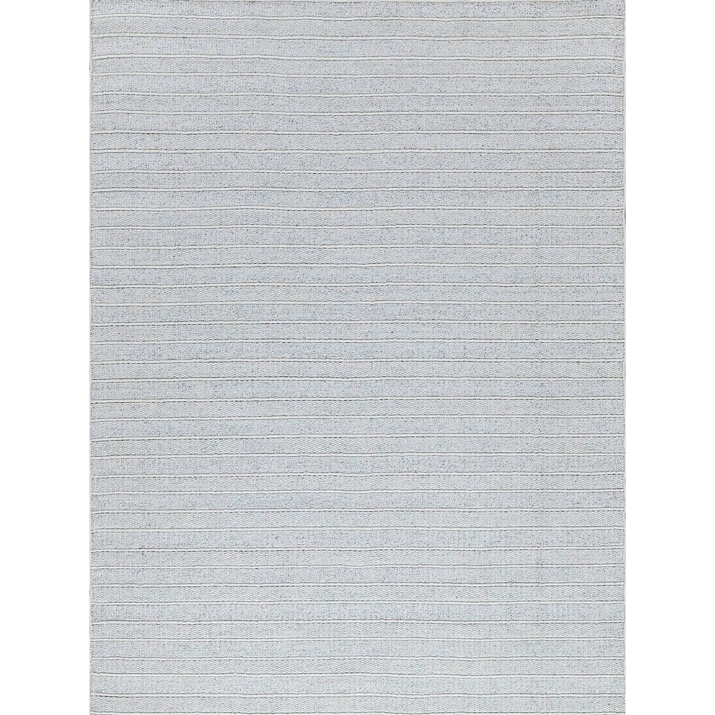 Nova Indoor/Outdoor Flatweave PET yarn Ivory Area Rug.